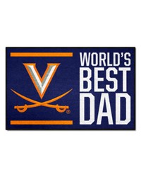 Virginia Cavaliers Starter Mat Accent Rug  19in. x 30in. Worlds Best Dad Starter Mat Navy by  Stout Wallpaper 