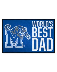 Memphis Tigers Starter Mat Accent Rug  19in. x 30in. Worlds Best Dad Starter Mat Blue by   
