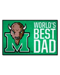 Marshall Thundering Herd Starter Mat Accent Rug  19in. x 30in. Worlds Best Dad Starter Mat Green by   