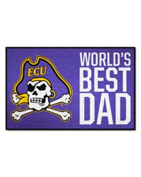 East Carolina Pirates Starter Mat Accent Rug  19in. x 30in. Worlds Best Dad Starter Mat Purple by   