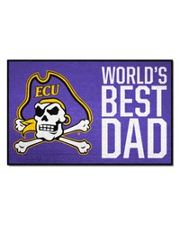East Carolina Pirates Starter Mat World's Best Dad by  Fairwinds Studio 