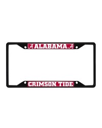 Alabama Crimson Tide Metal License Plate Frame Black Finish Crimson by   
