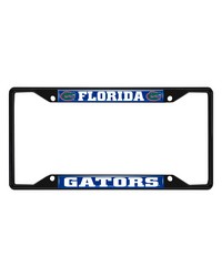 Florida Gators Metal License Plate Frame Black Finish Blue by   