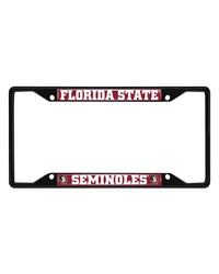Florida State Seminoles Metal License Plate Frame Black Finish Garnet by   