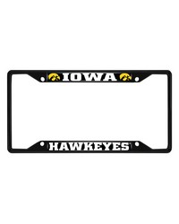 Iowa Hawkeyes Metal License Plate Frame Black Finish Black by   