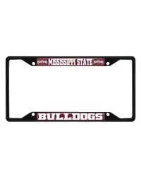Mississippi State Bulldogs Metal License Plate Frame Black Finish Maroon by   
