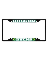 Oregon Ducks Metal License Plate Frame Black Finish Green by   