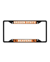 Oregon State Beavers Metal License Plate Frame Black Finish Black by   