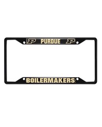 Purdue Boilermakers Metal License Plate Frame Black Finish Black by   