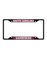 South Carolina Gamecocks Metal License Plate Frame Black Finish Black by   