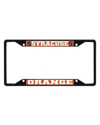Syracuse Orange Metal License Plate Frame Black Finish Navy by   