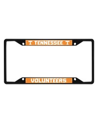 Tennessee Volunteers Metal License Plate Frame Black Finish Orange by   