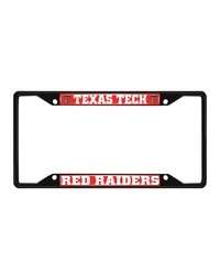 Texas Tech Red Raiders Metal License Plate Frame Black Finish Red by   