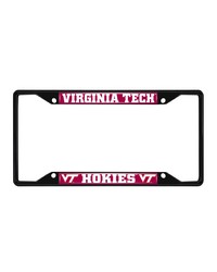 Virginia Tech Hokies Metal License Plate Frame Black Finish Maroon by   
