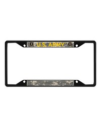 U.S. Army Metal License Plate Frame Black Finish by   