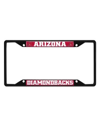 Arizona Diamondbacks Metal License Plate Frame Black Finish Red by   