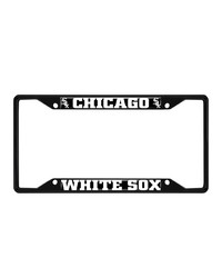 Chicago White Sox Metal License Plate Frame Black Finish Black by   
