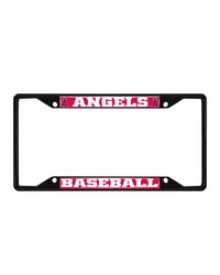 Los Angeles Angels Metal License Plate Frame Black Finish Blue by   