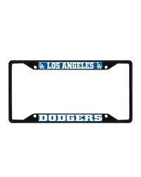 Los Angeles Dodgers Metal License Plate Frame Black Finish Blue by   