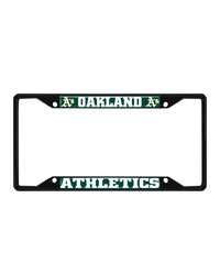 Oakland Athletics Metal License Plate Frame Black Finish Green by   