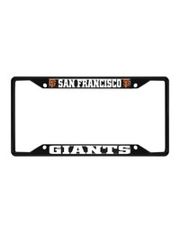 San Francisco Giants Metal License Plate Frame Black Finish Black by   