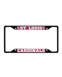 St. Louis Cardinals Metal License Plate Frame Black Finish Navy by   