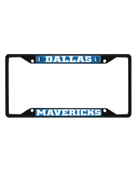 Dallas Mavericks Metal License Plate Frame Black Finish Chrome by   