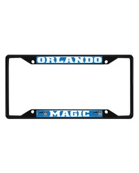Orlando Magic Metal License Plate Frame Black Finish Chrome by   