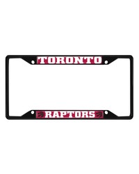 Toronto Raptors Metal License Plate Frame Black Finish Red by   