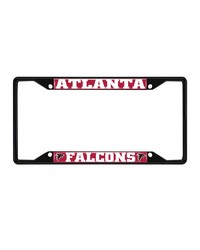 Atlanta Falcons Metal License Plate Frame Black Finish Red by   