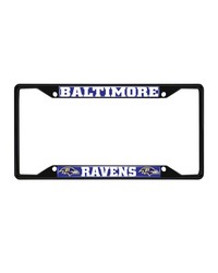 Baltimore Ravens Metal License Plate Frame Black Finish Blue by   