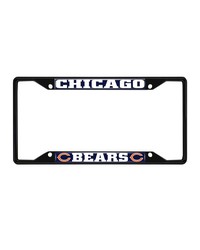 Chicago Bears Metal License Plate Frame Black Finish Navy by   