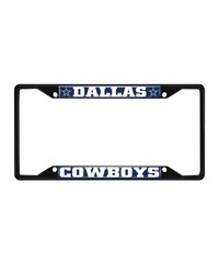 Dallas Cowboys Metal License Plate Frame Black Finish Navy by   