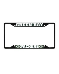Green Bay Packers Metal License Plate Frame Black Finish Green by   