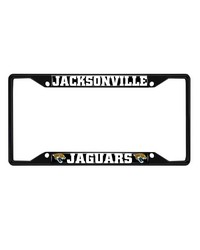 Jacksonville Jaguars Metal License Plate Frame Black Finish Black by   