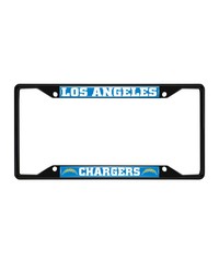 Los Angeles Chargers Metal License Plate Frame Black Finish Blue by   
