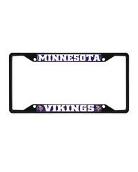 Minnesota Vikings Metal License Plate Frame Black Finish Purple by   