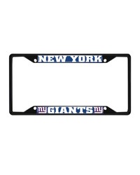 New York Giants Metal License Plate Frame Black Finish Blue by   