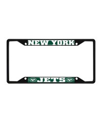 New York Jets Metal License Plate Frame Black Finish Green by   