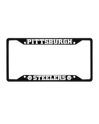 Pittsburgh Steelers Metal License Plate Frame Black Finish Black by   