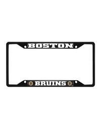 Boston Bruins Metal License Plate Frame Black Finish Black by   