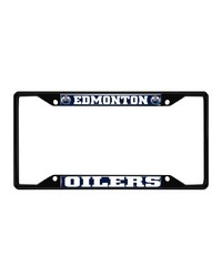 Edmonton Oilers Metal License Plate Frame Black Finish Navy by   