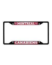 Montreal Canadiens Metal License Plate Frame Black Finish Red by   