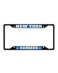 New York Rangers Metal License Plate Frame Black Finish Blue by   