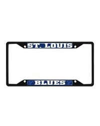 St. Louis Blues Metal License Plate Frame Black Finish Navy by   