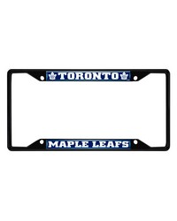 Toronto Maple Leafs Metal License Plate Frame Black Finish Blue by   