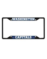 Washington Capitals Metal License Plate Frame Black Finish Red by   