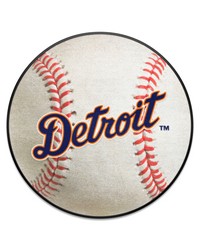 Detroit Tigers Baseball Rug  27in. Diameter White by   