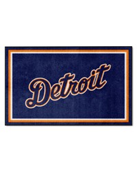 Detroit Tigers 4ft. x 6ft. Plush Area Rug Navy by   