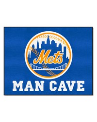 New York Mets Man Cave AllStar Rug  34 in. x 42.5 in. Blue by   
